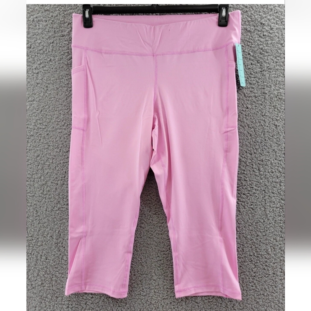 Ideology Pink High Rise Crop Leggings NWT